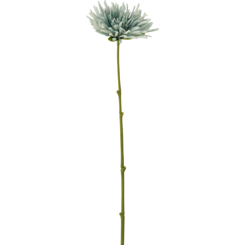 Fleur artificielle réaliste Chrysanthème Hauteur 40 cm en Plastique Bleu clair Vert J-Line - 1
