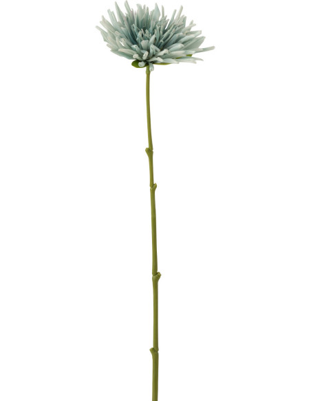 Fleur artificielle réaliste Chrysanthème Hauteur 40 cm en Plastique Bleu clair Vert J-Line - 1