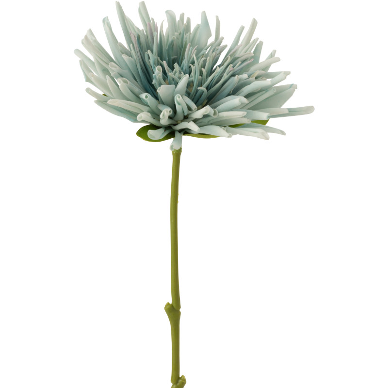 Fleur artificielle réaliste Chrysanthème Hauteur 40 cm en Plastique Bleu clair Vert J-Line - 3