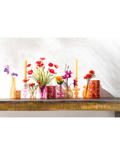 Fleur artificielle réaliste Pâquerette Hauteur 45 cm en Plastique Orange Vert - 1 2