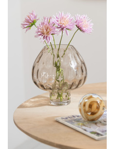 Fleur artificielle réaliste Chrysanthème Hauteur 40 cm en Plastique Mauve clair Vert - 2