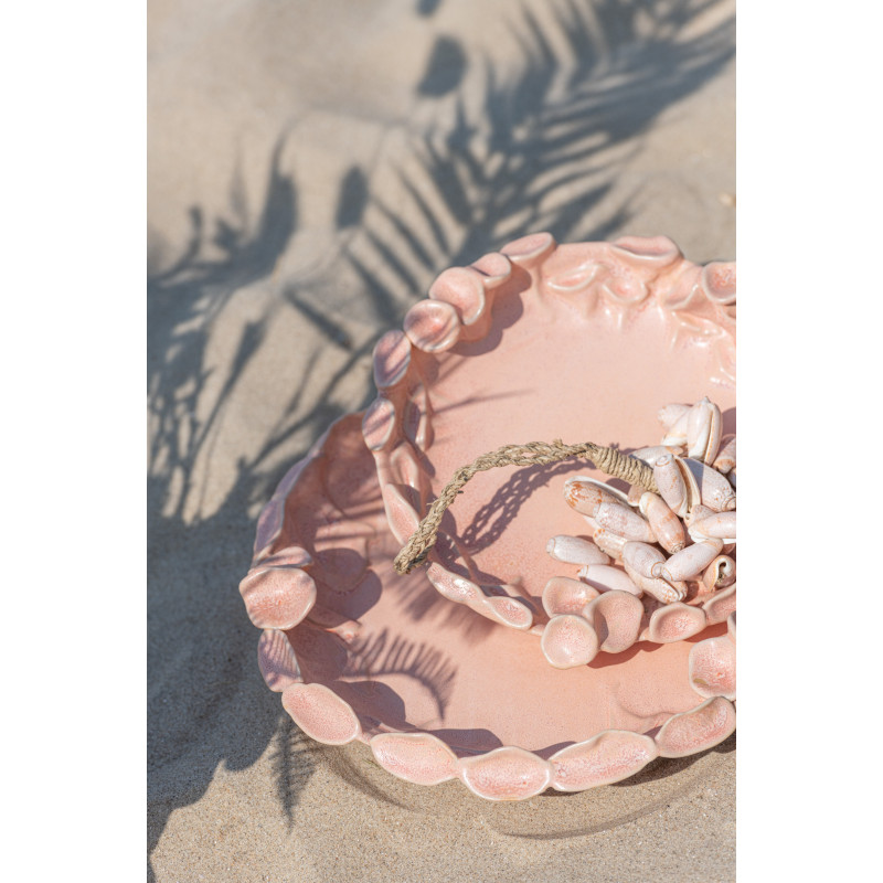 Vide poche original 21 cm en Céramique Rose saumon Ibiza - 2