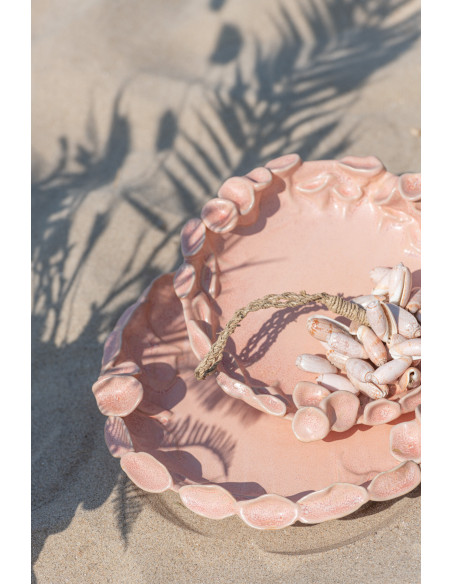 Vide poche original 21 cm en Céramique Rose saumon Ibiza - 2