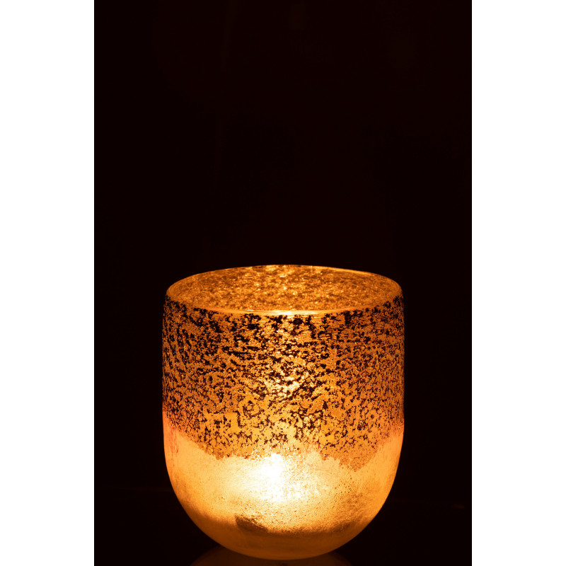 Photophore moderne Diamètre 13 cm en Verre Gris Rose Milano - 3