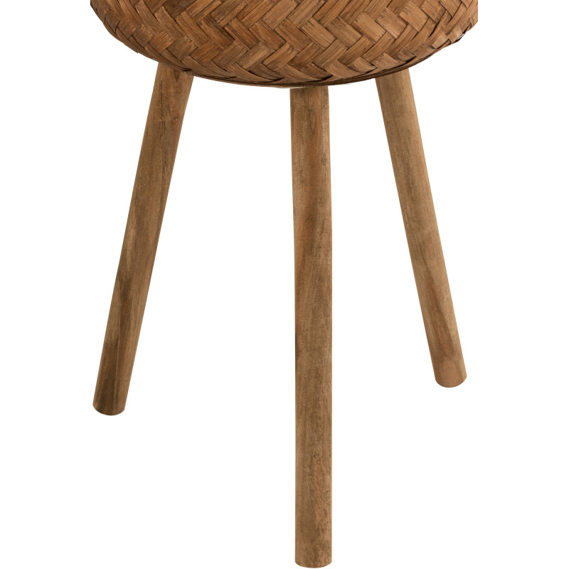Cache-pot sur pied en Bambou Naturel Bois de sapin Naturel Ilwood (Lot de 3) - 3