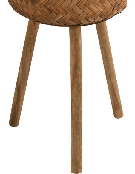 Cache-pot sur pied en Bambou Naturel Bois de sapin Naturel Ilwood (Lot de 3) - 3
