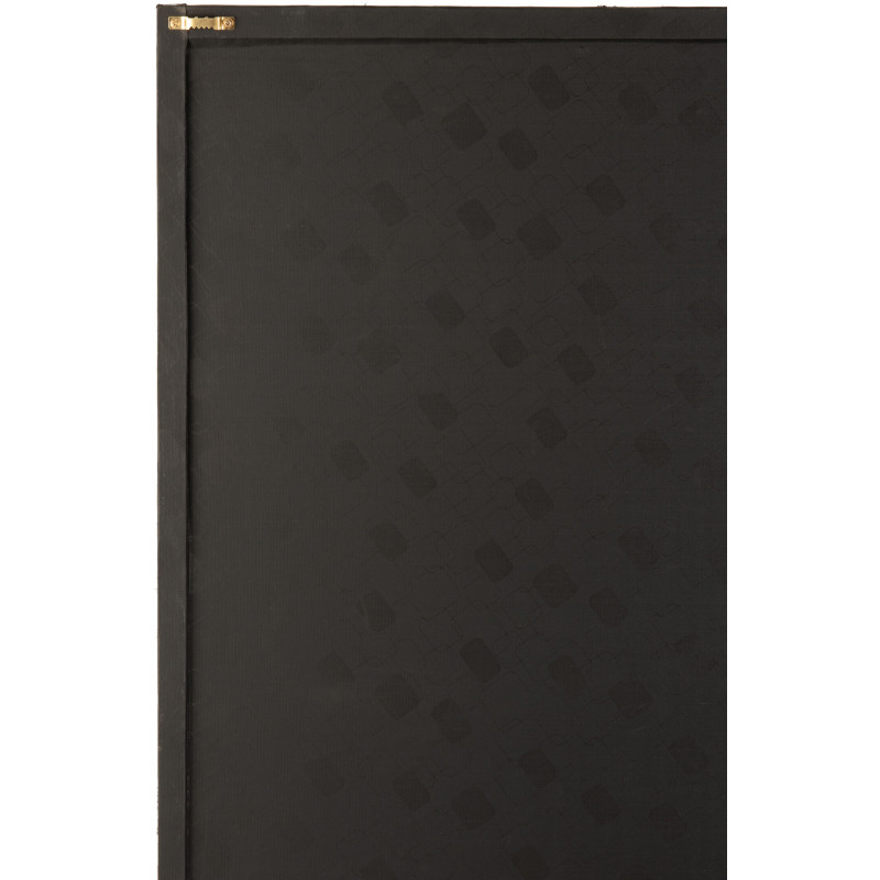 Toile murale abstraite Formes géométriques 60x90 en Bois Cuir véritable Noir Doré Goldon - 2