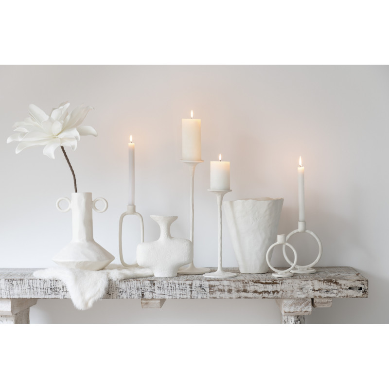 Peau de lapin décorative 45x34 en Fourrure Blanc Olvira - 2