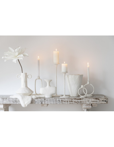 Peau de lapin décorative 45x34 en Fourrure Blanc Olvira - 2