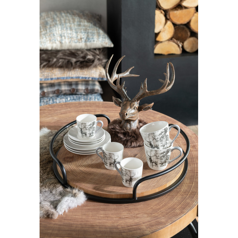 Peau de lapin décorative 45x34 en Fourrure Gris Olvira - 3