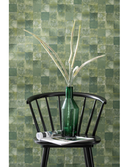 Vase Bouteille Miliana Hauteur 35 cm en Verre Vert - 2