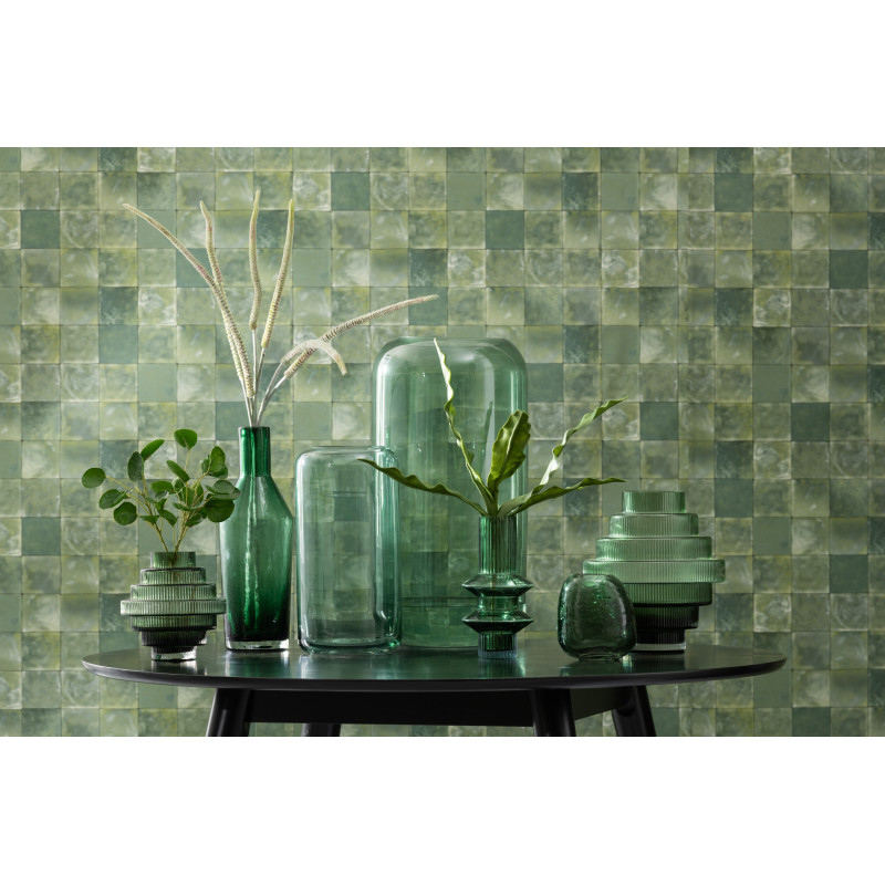 Vase Bouteille Miliana Hauteur 35 cm en Verre Vert - 4
