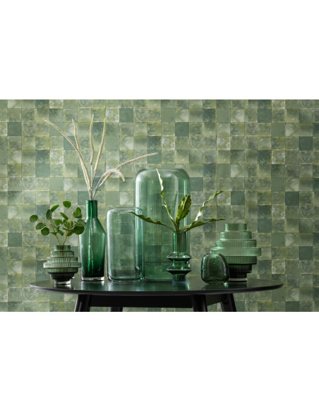 Vase Bouteille Miliana Hauteur 35 cm en Verre Vert - 4