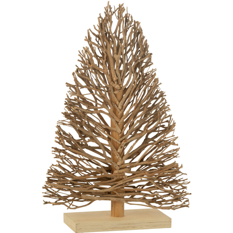 Arbre déco à poser XL Hauteur 70 cm en Bois d'arbre à thé Naturel Dravon - 1