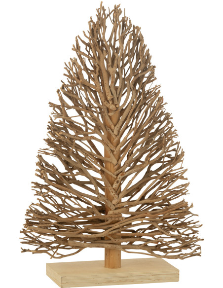 Arbre déco à poser XL Hauteur 70 cm en Bois d'arbre à thé Naturel Dravon - 1