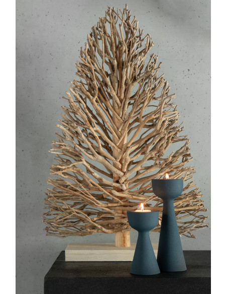 Arbre déco à poser XL Hauteur 70 cm en Bois d'arbre à thé Naturel Dravon - 2