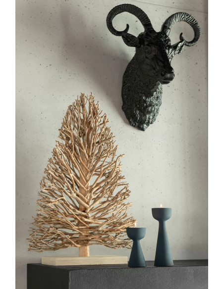 Arbre déco à poser XL Hauteur 70 cm en Bois d'arbre à thé Naturel Dravon - 3