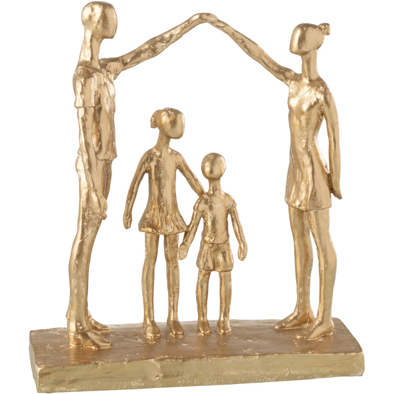 Statuette déco abstraite Jeu en famille Hauteur 29 cm en Résine Doré Lotina - 1