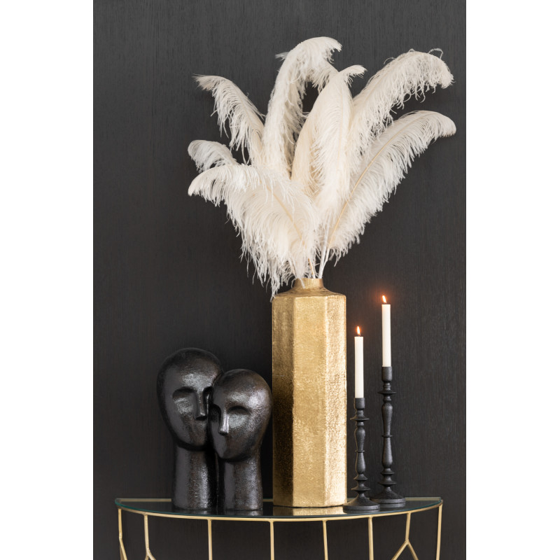 Statuette déco Visages Couple Hauteur 42 cm en Résine Noir Wylera - 3