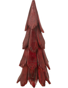Sapin de Noël original Hauteur 60 cm en Bois de châtaignier Rouge Elvany - 1