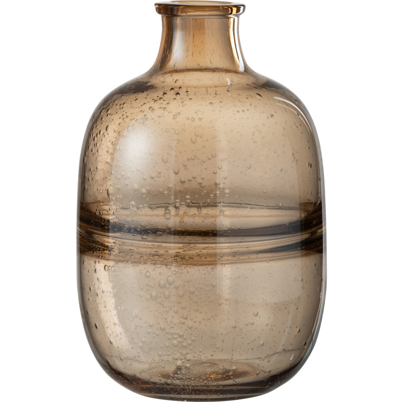 Vase Ovale Amber Hauteur 30 cm en Verre Ambre - 1