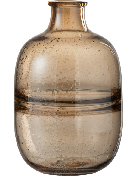 Vase Ovale Amber Hauteur 30 cm en Verre Ambre - 1