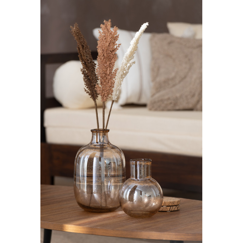 Vase Ovale Amber Hauteur 30 cm en Verre Ambre - 4
