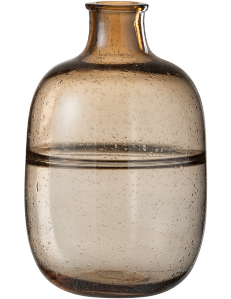 Vase Ovale Amber Hauteur 35 cm en Verre Ambre - 1