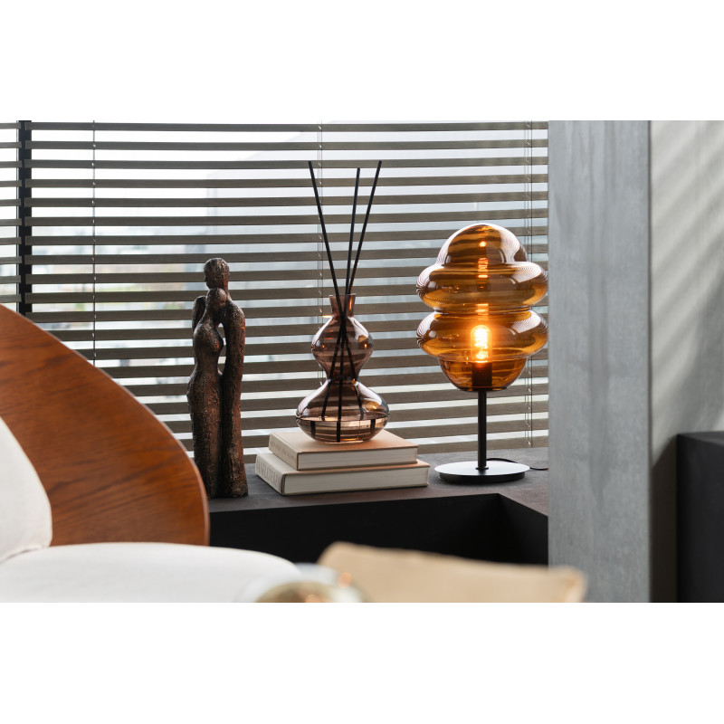 Statue déco moderne Couple amoureux Hauteur 48 cm en Résine Marron Doré Esmina - 3