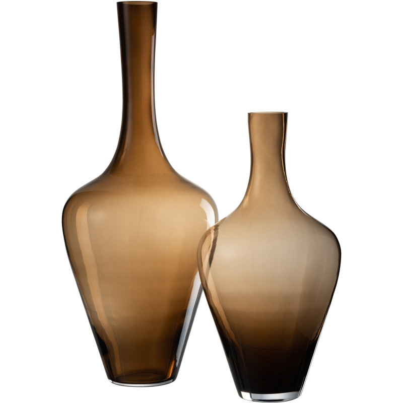 Vase Amphore XXL Joni Hauteur 70 cm en Verre Ambre - 3