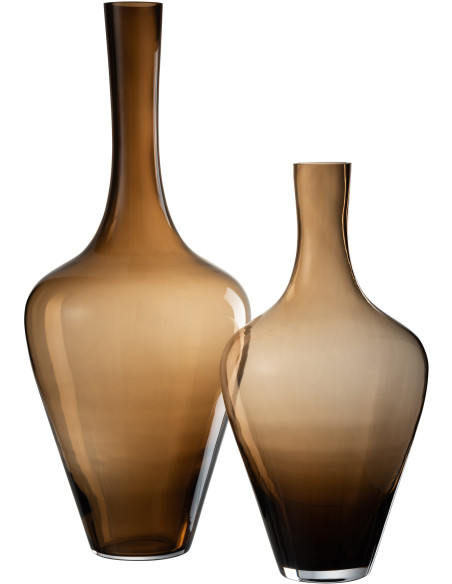 Vase Amphore XXL Joni Hauteur 70 cm en Verre Ambre - 3