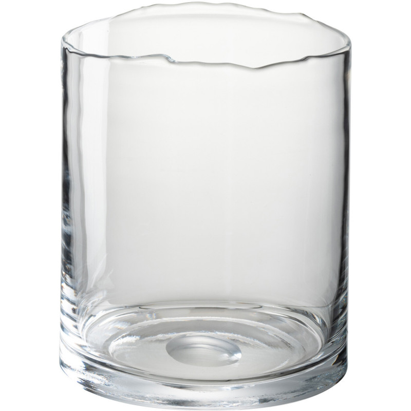 Photophore Cylindrique Glass Diamètre 17 cm en Verre Transparent - 1