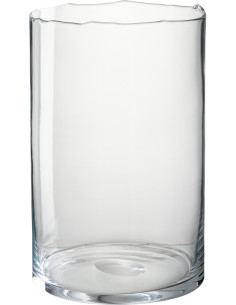 Photophore Cylindrique Glass Diamètre 25 cm en Verre Transparent J-Line - 1