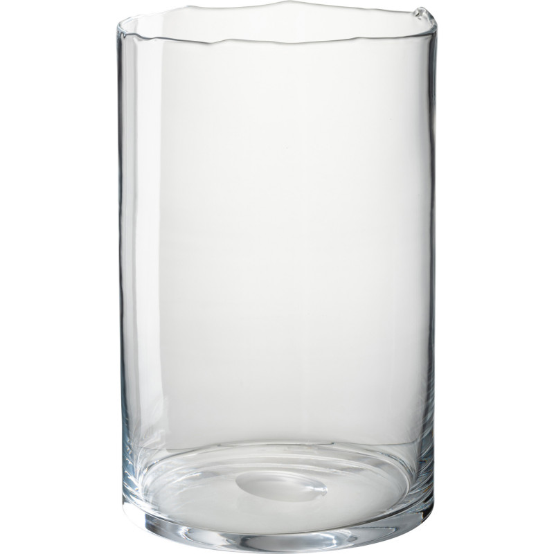 Photophore Cylindrique Glass Diamètre 25 cm en Verre Transparent J-Line - 1