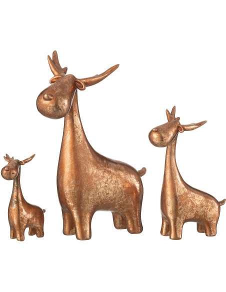 Statuettes déco originales Cerfs en Résine Cuivré Mylox - 1