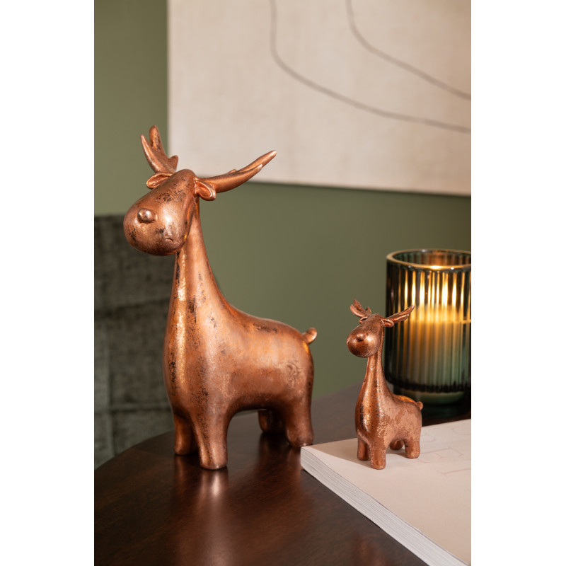 Statuettes déco originales Cerfs en Résine Cuivré Mylox - 2
