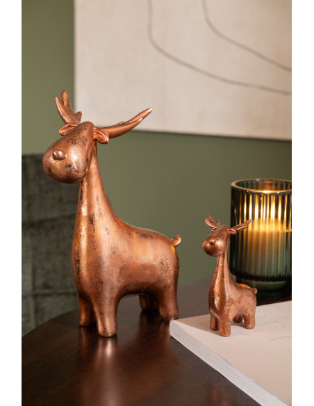 Statuettes déco originales Cerfs en Résine Cuivré Mylox - 2