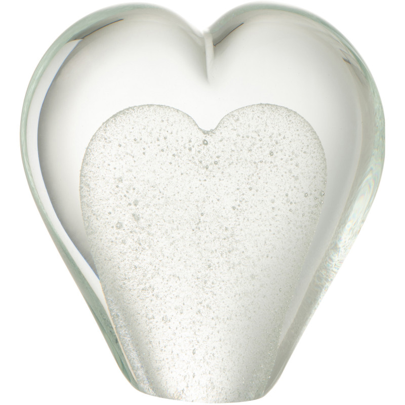 Sulfure Originale XL Coeur Roméo en Verre Blanc 12 cm - 1