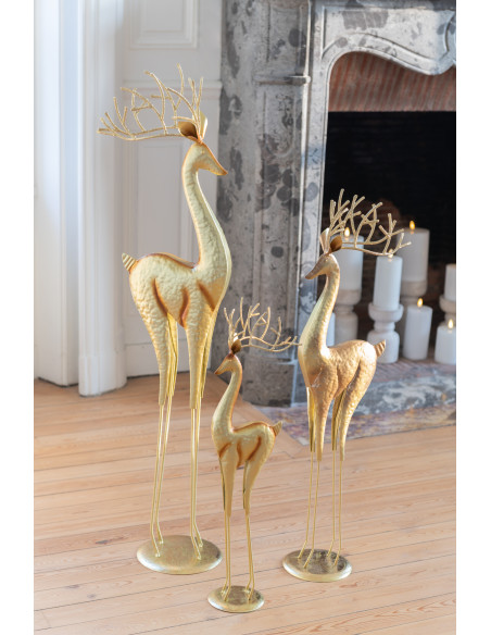 Statue déco design Rennes XXL Hauteur 92 cm en Métal Doré Aeyar - 2