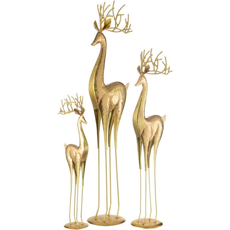 Statue déco design Rennes XXL Hauteur 92 cm en Métal Doré Aeyar - 3