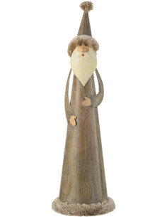 Père Noël moderne XL Hauteur 48 cm en Métal Gris Xirel - 1