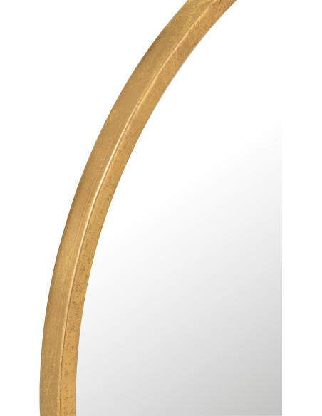 Petit Miroir Mural Rond Mona en Métal Doré - 3