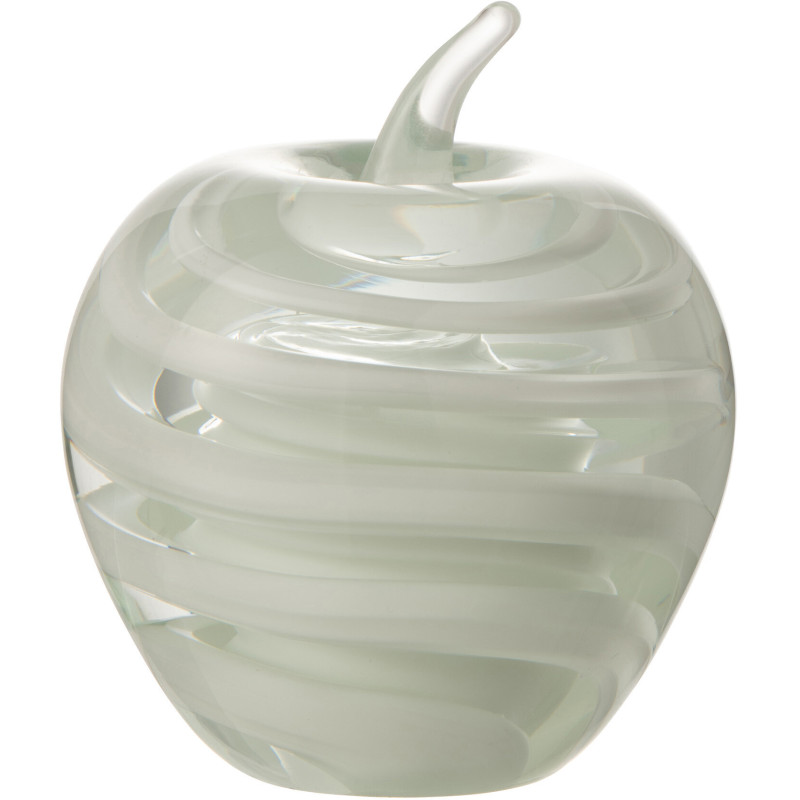 Sulfure Pomme Ruban Adam en Verre Blanc 12 cm - 1