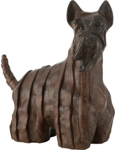 Statuette déco Chien XL Terrier écossais 44 cm en Résine Marron Scottio - 1
