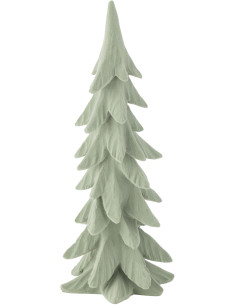 Sapin de Noël original XL Hauteur 44 cm en Résine Vert menthe Effet velours Brenar - 1