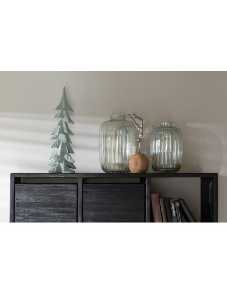 Sapin de Noël original XL Hauteur 44 cm en Résine Vert menthe Effet velours Brenar - 2