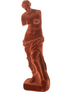 Statuette déco antique Femme grecque Hauteur 27 cm en Résine Velours Rouge bordeaux Xyrith - 1