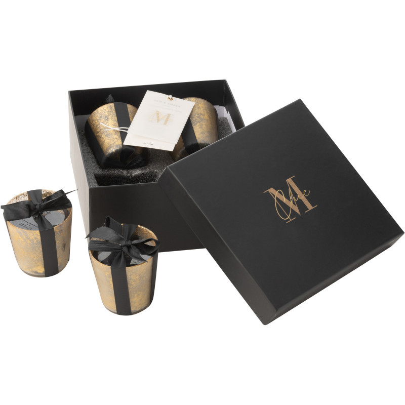 Bougie parfumée luxe Senteur boisée Oud & Ambre 20 heures M-Chic (Lot de 4) - 3