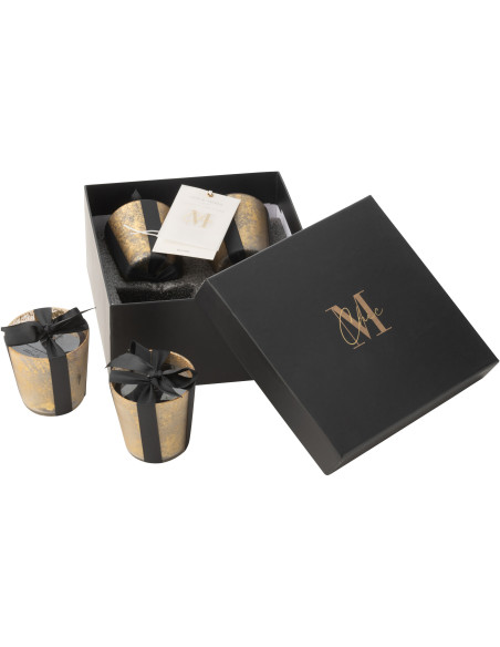 Bougie parfumée luxe Senteur boisée Oud & Ambre 20 heures M-Chic (Lot de 4) - 3