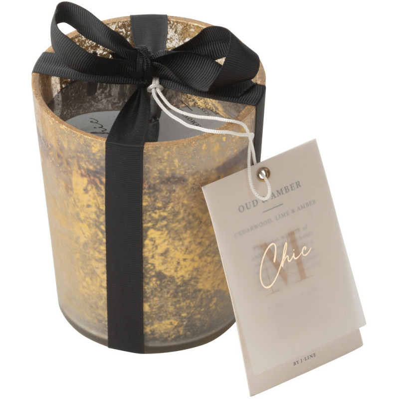 Bougie parfumée luxe Senteur boisée Oud & Ambre 48 heures M-Chic - 4